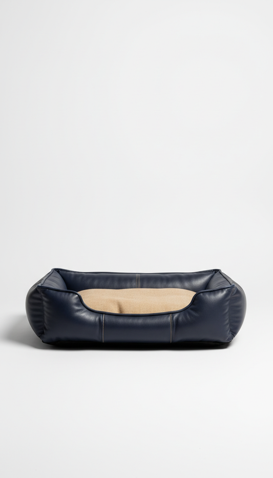 Hunde-Luxusbett aus Echtleder